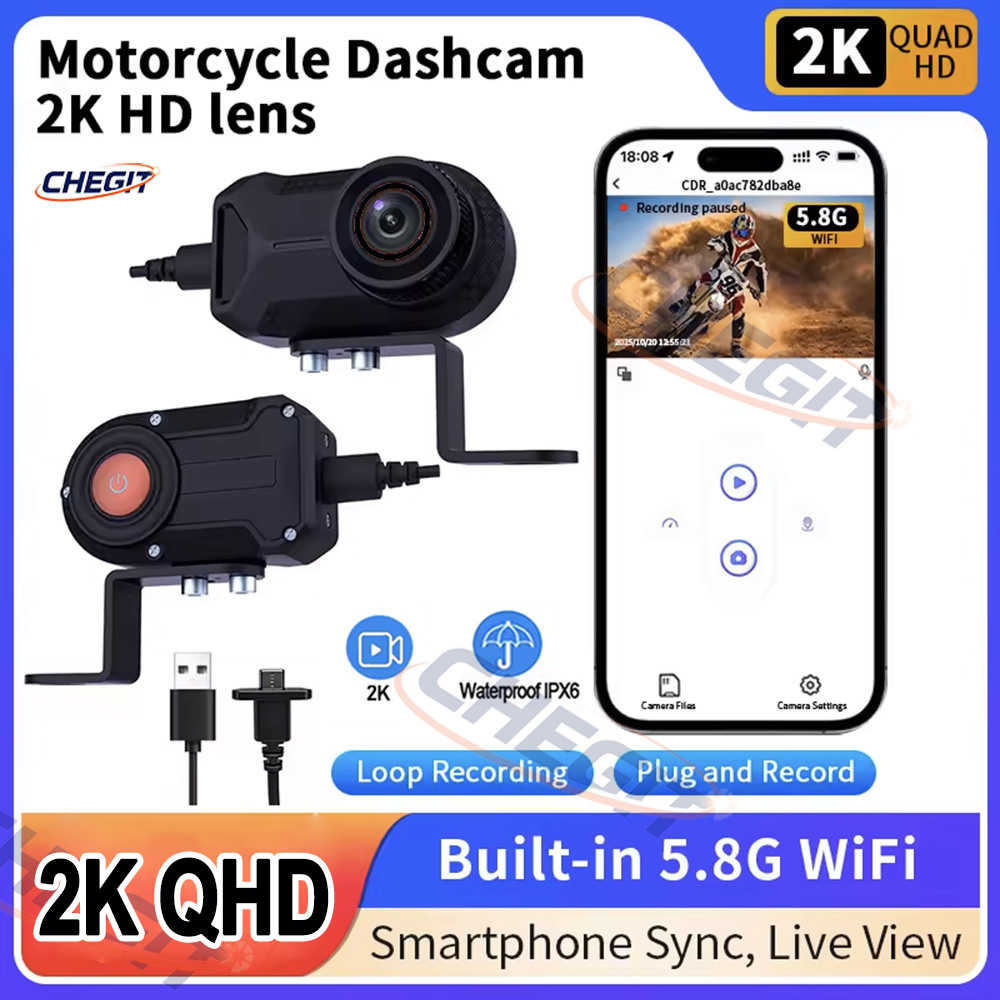 Photographic Memory - كاميرا دراجة نارية DVR بدقة 2K